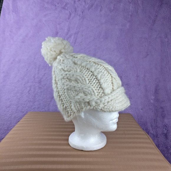 Wool hat Eugenia Kim Free People Chunky Fisherman 100%Wool Aran Knit Winter Cap - Picture 10 of 10